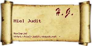 Hiel Judit névjegykártya